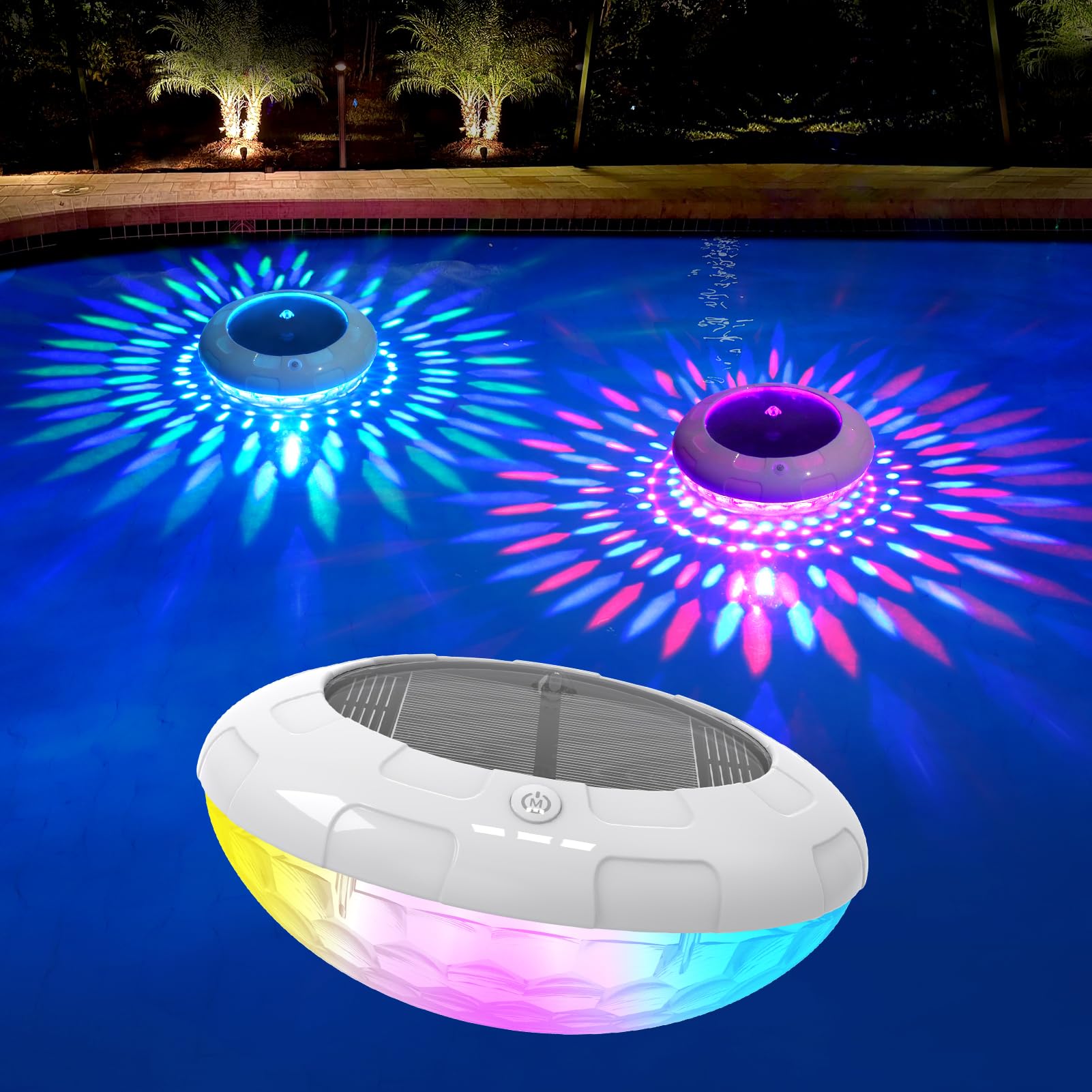 Amazon.com : LENONE Solar Floating Pool Lights, 6.5“ RGB